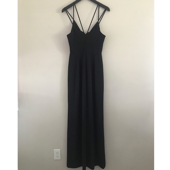 NWT Parker Black | Black Crepe Front Slit Maxi Dress | 4 - Picture 9 of 15